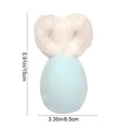 thumbnail image 3 of WWG Easter Plush Bunny Ear Egg Decor Ornament Soft Fluffy Hanging Decoration for Home Party Easter Basket Fillers Assorted Colors 5.9 x 3.3 Inches, 3 of 7