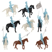 BMC CTS Alamo Mexican Heavy Cavalry - 33pc Powder Blue Plastic Soldier Figures