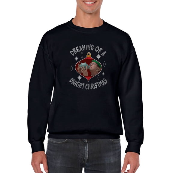 Dreaming Of A Dwight Christmas Sweatshirt Men The Office, Male Medium