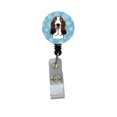thumbnail image 1 of Snowflake Basset Hound Bobine de Badge Rétractable, 1 of 1