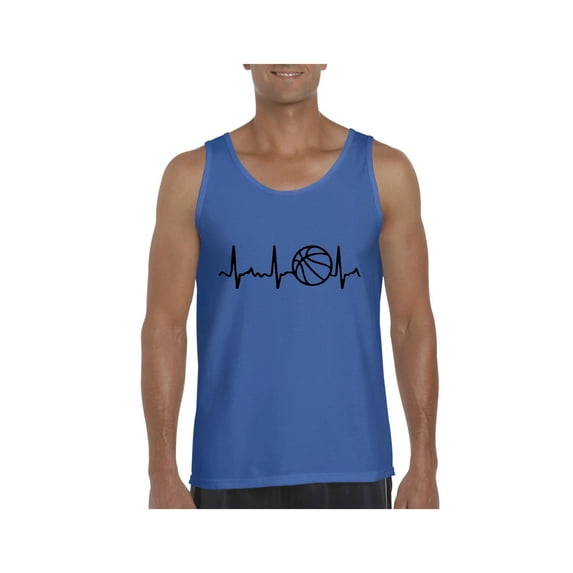 Normal is Boring - Men's Tank Top for Men, up to Men Size 3XL - Basketball Heartbeat