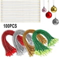thumbnail image 7 of 100 Pack Christmas Ornament Hanger Strings - Precut Hanging Ropes for Holiday Decorations, 7 of 7