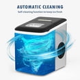 thumbnail image 5 of CROWNFUL Máquina para hacer hielo para encimera, 9 cubitos de hielo listos en 7 minutos, cubos de hielo bala de 26 libras en 24 horas, máquina de hielo eléctrica con cuchara y cesta, 5 of 5