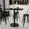 thumbnail image 2 of Flash Furniture 30'' x 42'' Rectangular Black Laminate Table Top with 24'' Round Bar Height Table Base, 2 of 4