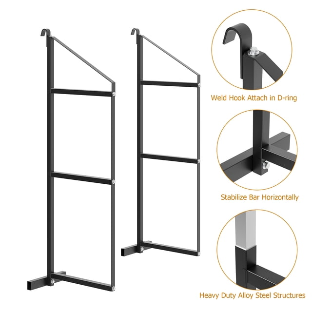 GloryStar Universal Hanging Cargo Container Shelf, 3-Tier 60x22 Inch Steel Racks, 1100 lbs Load for Storage Organization