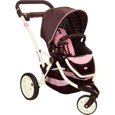 Kolcraft Contours Options 3 Wheel Stroller-Pattern:Blush