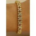 thumbnail image 3 of Bracelet Tennis Plated Gold Yellow 14K White Cut Round Ct 12 Moissanite, 3 of 3