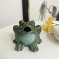 thumbnail image 4 of Xecvkr Ceramic Frog Statue Garden Ornament for Pottery Decoration Courtyard Landscape Home Desktop Decor 4.3x2.8x2.4 Inches, 4 of 6