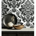 thumbnail image 4 of NextWall  Black Damask Peel and Stick Removable Wallpaper - 20.5 in. W x 18 ft. L, 4 of 9