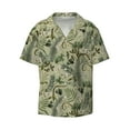 thumbnail image 6 of Kdxio Men's Hawaiian Shirt for Men Short Sleeve Shirt Tropical Plants Green Summer Casual Holiday Beach Button Down T-Shirts, 6 of 7