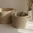 thumbnail image 5 of Inerposs Rope Storage Woven Basket, Round Desktop Organizer, Multifunctional Storage Basket, Decorative Home Accent, Versatile Storage Solution for Living Room and Bedroom, 5 of 6