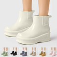 thumbnail image 1 of Bottes de Pluie pour Femmes Chaussures de Pluie Durables Chaussures de Semelle Activités Extérieures Design Confortable Bottes en Caoutchouc Femmes Noir 37, 1 of 9