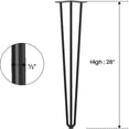 thumbnail image 5 of Easy4Home Hairpin Table Legs 28" Black Metal Set of 4 with Rubber Floor Protectors, 5 of 7