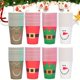thumbnail image 3 of Vasos de papel navideños (10/20/50 unidades), con copos de nieve y Papá Noel., 3 of 5