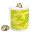 thumbnail image 2 of Digital Piggy Bank, Modern Design with Butterfly Shapes and Polka Dots Nature Print, Ceramic Coin Bank Money Box for Cash Saving, 3.6" X 3.2", Pale Green Yellow, by Ambesonne, 2 of 4