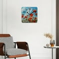thumbnail image 2 of Square Wall Clock,Field Of Vibrant Red Poppies And Daisies,Silent Non-Ticking Wall Clock Decor for Home Office Kitchen Living Room Bedroom(12inch), 2 of 4