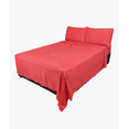 thumbnail image 3 of Juego de sábanas matrimoniales con diseño liso 4 piezas color Rojo, 3 of 4