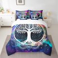 thumbnail image 2 of YST Tree Of Life Comforter Set, 7-Piece, Twin Size, Bohemian Mandala Theme, Reversible Rainbow Galaxy, Starry Sky, 2 of 5