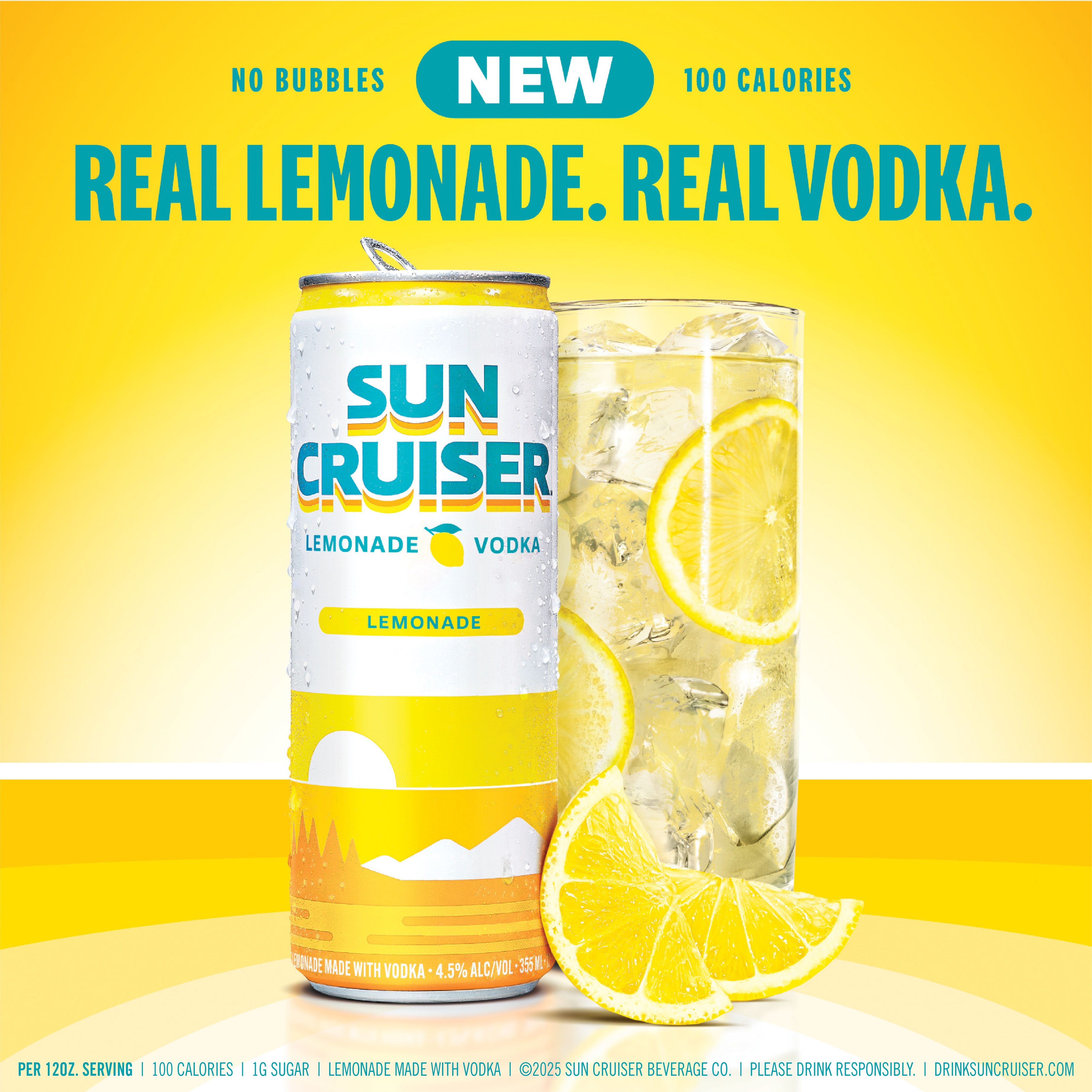 Sun Cruiser Lemonade Vodka Variety, 8 pack, 12oz Aluminum Cans, 4.5% ABV