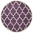 thumbnail image 4 of SAFAVIEH Chatham Gavin Geometric Wool Area Rug, Purple/Ivory, 6' x 9', 4 of 10