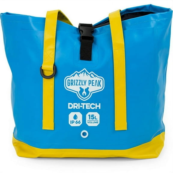 15L Dri-Tech Waterproof Beach Tote Dry Bag - IP 66, Holds Personal Belongings