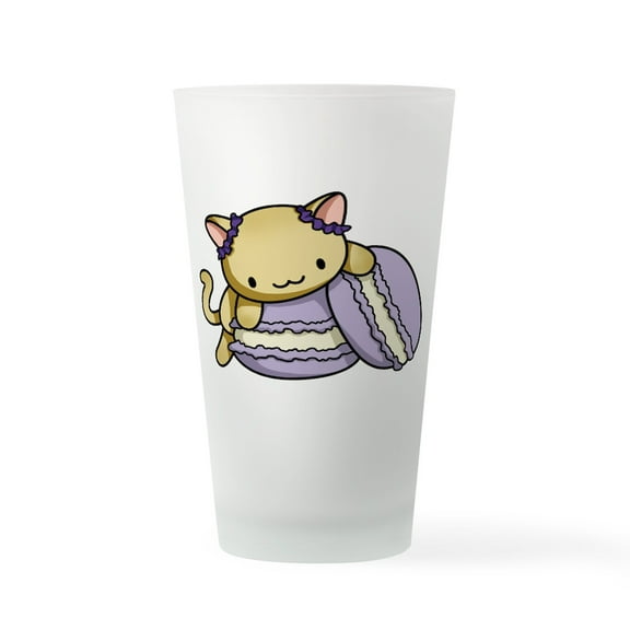 CafePress - Macaron Kitty - Pint Glass, Drinking Glass, 16 oz. CafePress