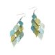 thumbnail image 2 of Pendientes de hojas de moda de color, pequeños pendientes de nueve piezas, pendientes de piezas de computadora europeas y americanas, accesorios de cobre, joyería, 2 of 6