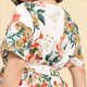 thumbnail image 5 of Vestido de Verano Holgado Informal de Corta con Corte A y Corte en A para Mujer, Talla Grande Crema XXXL, 5 of 10
