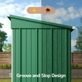 thumbnail image 3 of Green Shed, Asofer Metal Storage Shed with Sloping Roof for Backyard Patio Lawn, Small Garden Tool Shed, 3 of 11