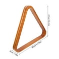 thumbnail image 2 of HAMPPLIES Professional Pool Triangle Rack Pine Wood 1Set 11.8X10.6X1.2In, 2 of 8