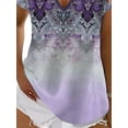 thumbnail image 5 of Keeccty Women Short Sleeve Graphic Printing Tunic Summer T-Shirt Tops, 5 of 5