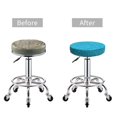 thumbnail image 5 of Round Bar Stool Seat Covers, Blue Glitter Elastic Round Chair Cover Stool Seat Slipcover Bar Stool Cushions Round Pad for 12-14 inch, 5 of 7