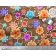 thumbnail image 3 of Soimoi Poly Georgette Fabric Artistic Floral Decor Fabric Printed Yard 42 Inch Wide, 3 of 3