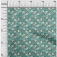 thumbnail image 2 of oneOone Georgette Viscose Dusty Teal Green Fabric Asian Suzani Sewing Craft Projects Fabric Prints By Yard 42 Inch Wide, 2 of 5