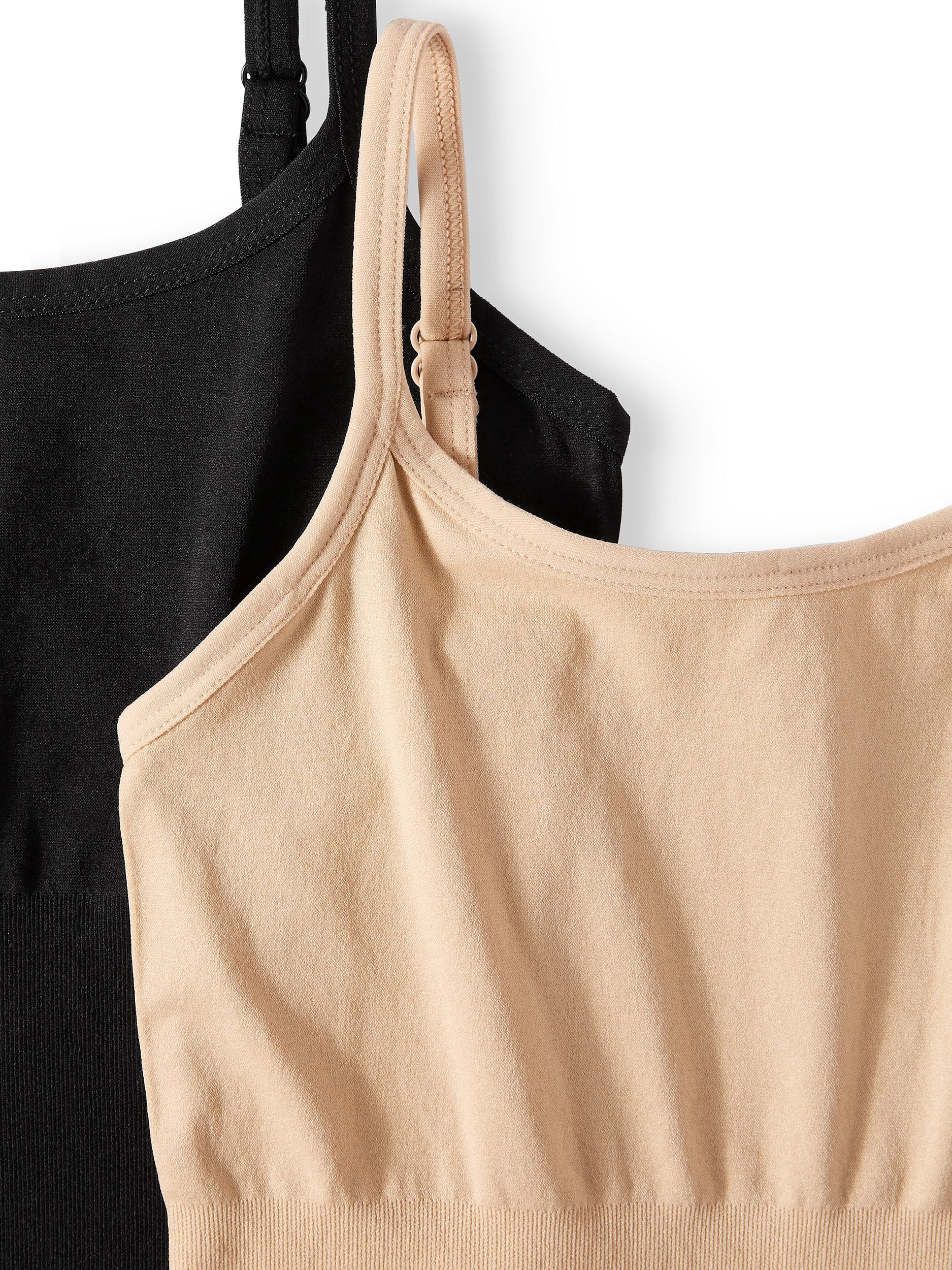 Real Comfort Women's and Women's Plus Linda 2-Pack Seamless Shaping Camisole