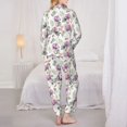 thumbnail image 6 of Goofa Orchids Flowers Printed Women’s 2 Piece Pajama Set Super,Pajamas Women's Long Sleeve Sleepwear Soft Button Down Loungewear Pjs Lounge Set Nightwear-Medium, 6 of 9