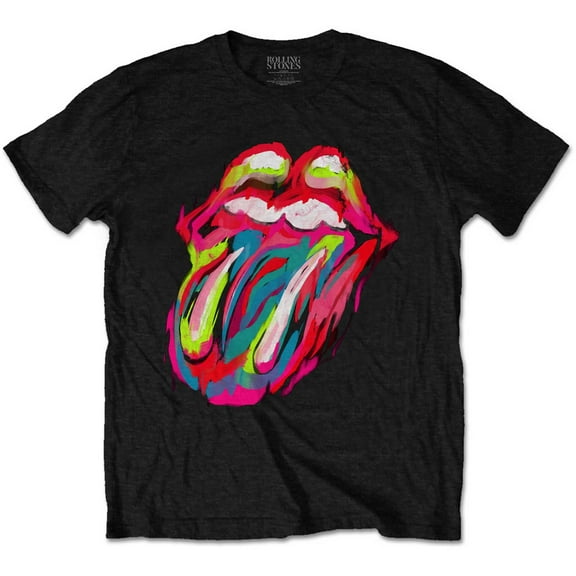 The Rolling Stones Unisex T-Shirt Sixty Brushstroke Tongue (Small)