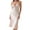 Pink, variant on successthop Nightgown for Women Satin No Sleeve V Neck Long Dress with Padding Sleepwear Solid Loungewear