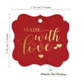thumbnail image 7 of Inkdotpot Real Gold Foil Bracket Shape Paper Hang Tags Made With Love Wedding Favor Tags Pack Of 50, 7 of 7