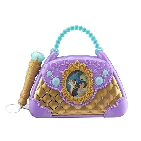 Disney Princess Cd Boombox Disney Aladdin Sing Along Boombox with Real Working Microphone Built in Music and Can Connect to MP3 Player ()