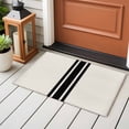 thumbnail image 5 of Black Geometric Stripe, 2'x3' Washable Rug, Abstract Farmhouse Style Non-Slip Soft Doormat Area Rugs for Entrance Bathroom Bedsides, Carpet for Kitchen Bedroom, Entryway Floor Mat, 5 of 9