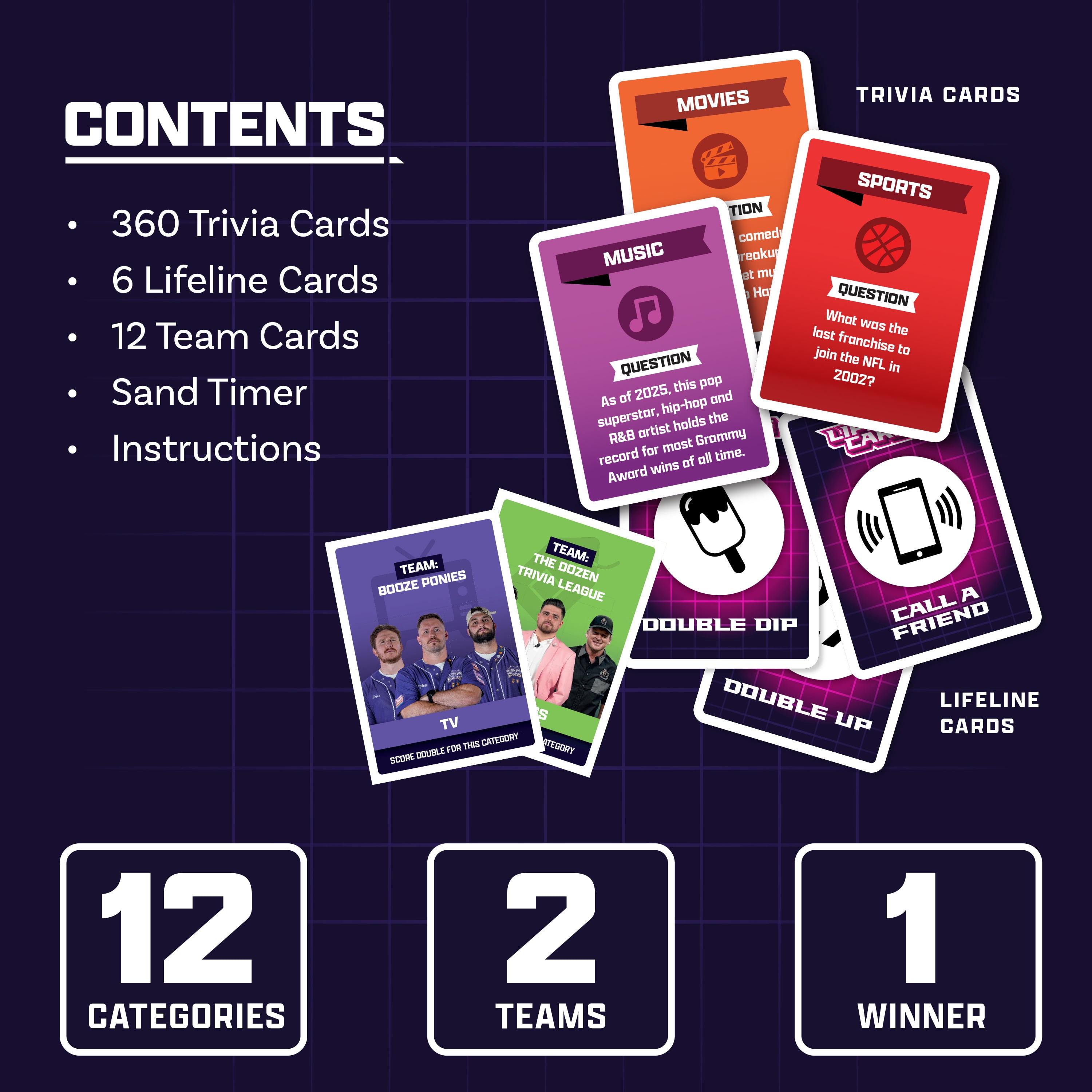 Barstool Sports The Dozen Trivia Game for Adults Ages 16 and Up by Buffalo Games (Walmart Exclusive)