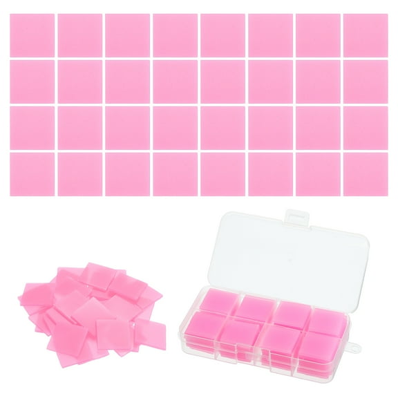 Uxcell 72Pcs Diamond Art Painting Glue Clay Wax 5D Square DIY Diamond Art Refills Glue with Storage Box(25mm/1", Pink)