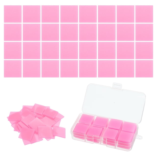Uxcell 72Pcs Cera de Pegamento para Pintura de Diamante 5D Cuadrada DIY Recargas de Cera para Pintura de Diamante con Caja de Almacenamiento (25mm/1", Rosa)