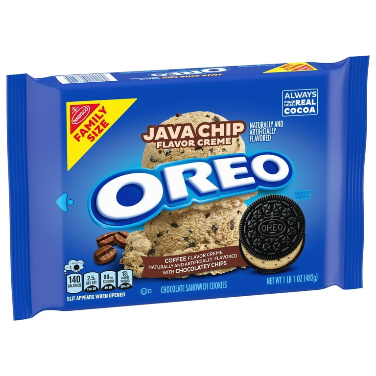 OREO Java Chip Creme Chocolate Sandwich Cookies Family Size 17 oz