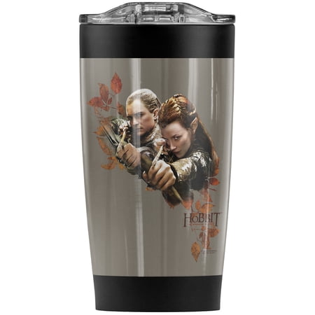The Hobbit/Children Of Mirkwood Stainless Steel Tumbler 20 oz Coffee Travel Mug/Cup Vacuum Insulated & Double Wall with Leakproof Sliding Lid | Great for Hot Drinks and Cold Beverages