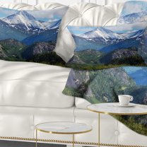 Designart Frosty Mountains on Alaska - Landscape Printed Throw Pillow - 12x20