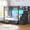 Black, variant on Plonmago Bunk Bed Twin Over Twin with LED Lights\Storage\Guardrail & Stairs, Twin Bunk Bed with 8 Storage Drawers, Metal Twin Loft Beds,Space Saving, Sturdy Frame,White