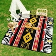 thumbnail image 6 of Bohemian Pattern Waterproof Picnic Blanket with Foldable Zipper, Suitable for Outdoor Use, Suitable for Travel, Camping, Beaches, Parks, Grasslands, Picnic Blanket Accessories, 6 of 7