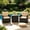 Beige, variant on 3-Piece Patio Furniture Set with Swivel Rocking Chairs & Tempered Glass Table - 360° Rotating Outdoor Bistro Set, Weatherproof Wicker & Steel Frame, Thick Cushions for Garden, Poolside (Red)